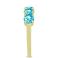 Goldplattierter Silberring mit Paraiba Quarz