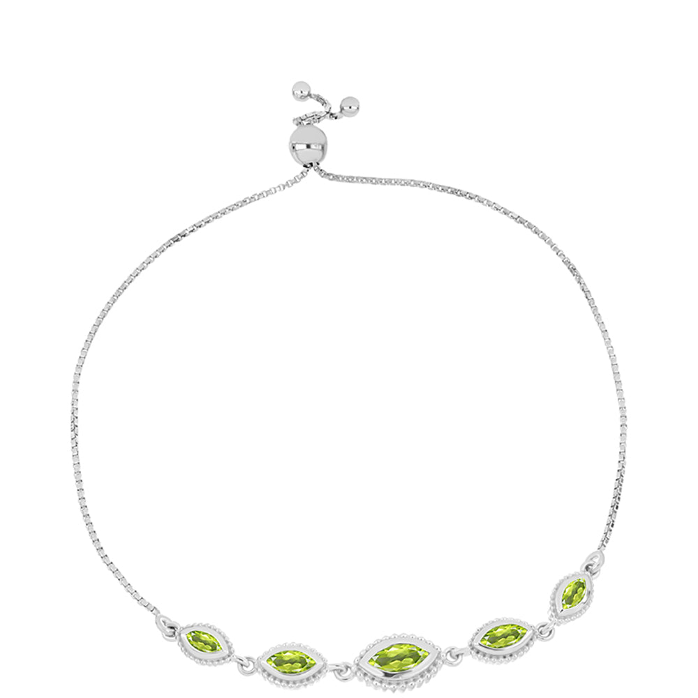Silberarmband mit Peridot aus Changbai 1 