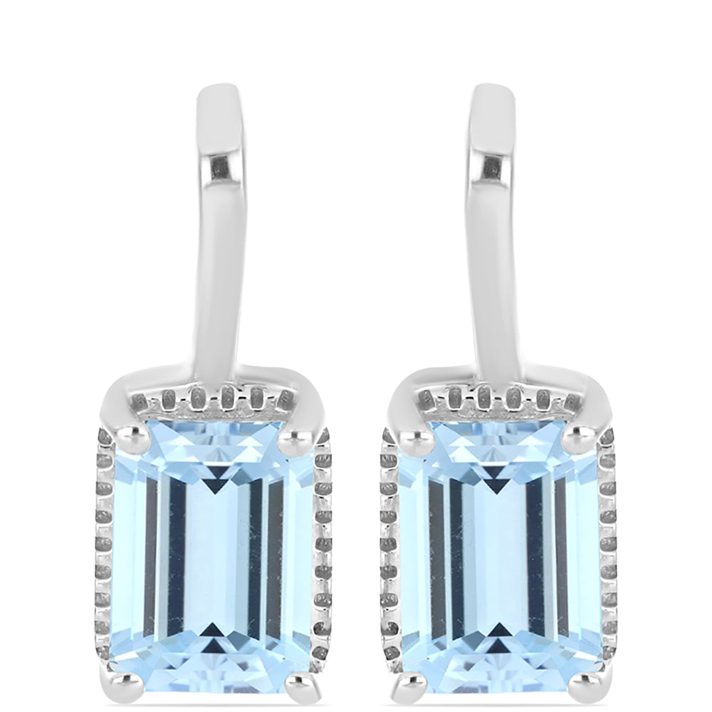 Silberohrringe mit Aquamarin aus Embu County