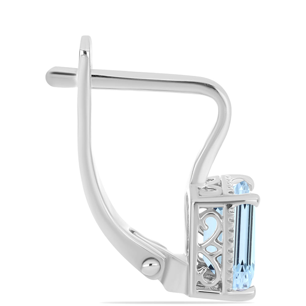 Silberohrringe mit Aquamarin aus Embu County 2 