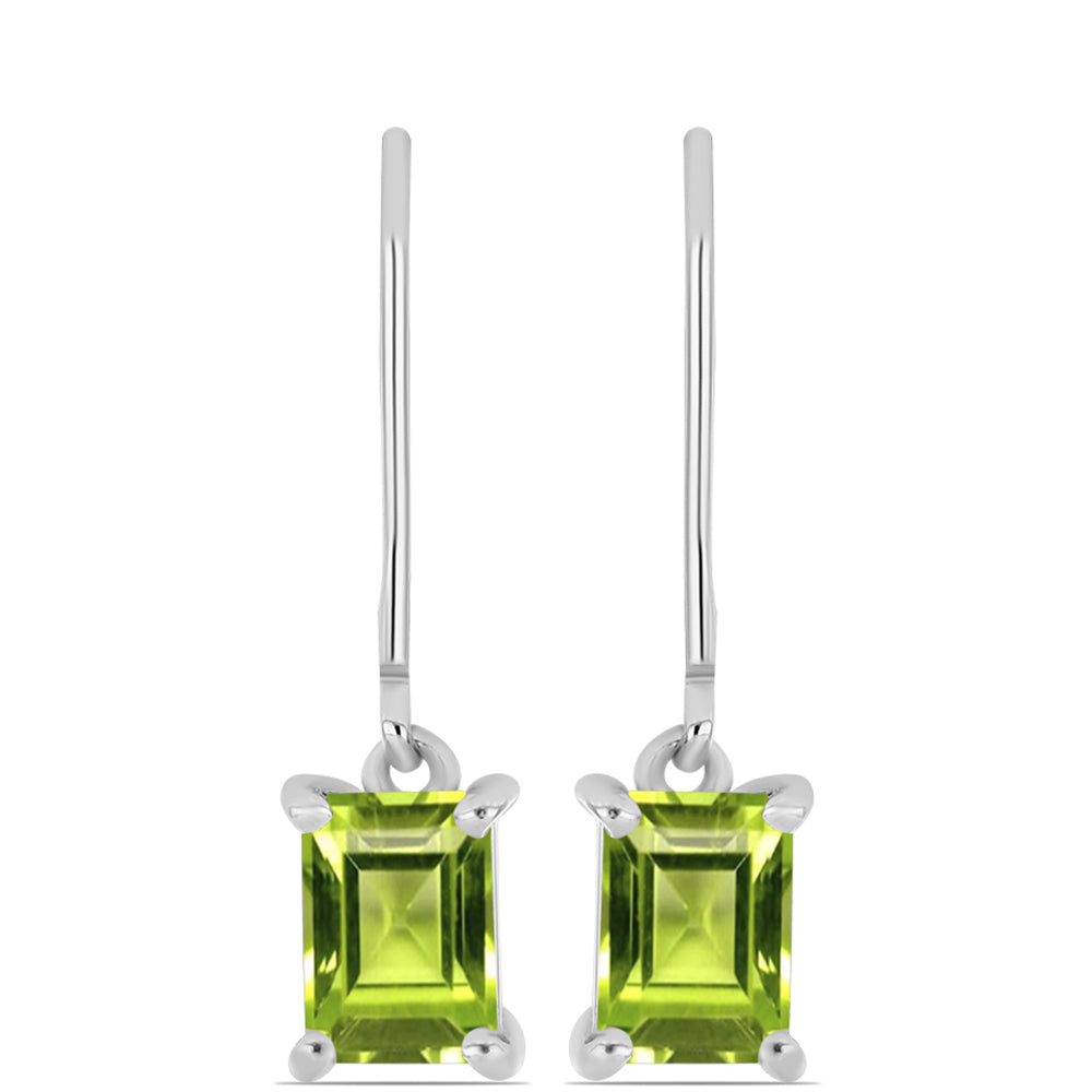 Silberohrringe mit Peridot aus Changbai