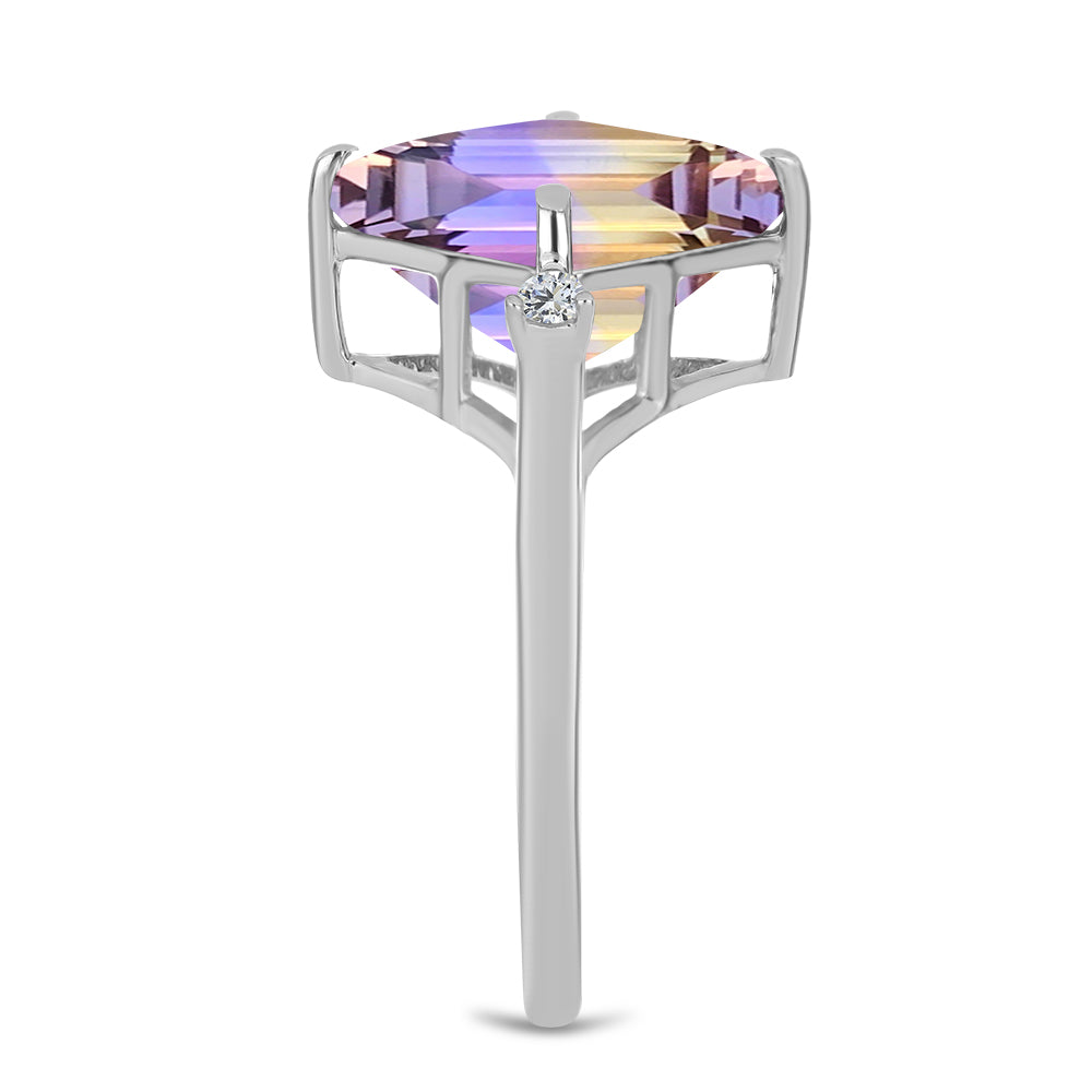 Silberring mit Anahi Ametrin und weißem Topas 4 