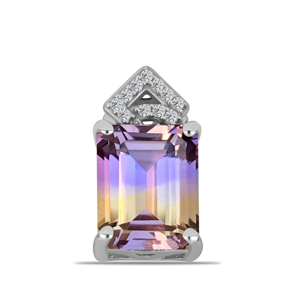 Silberanhänger mit Anahi Ametrin und weißem Topas 1 