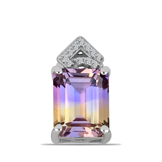 Silberanhänger mit Anahi Ametrin und weißem Topas