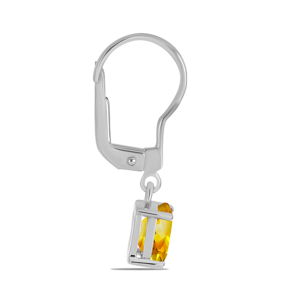 Silberohrringe mit Zitrin aus dem Ural 2 