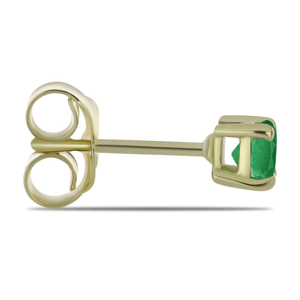 Goldplattierte Silberohrringe mit sambischem Smaragd 2 