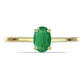 Goldplattierter Silberring mit sambischem Smaragd