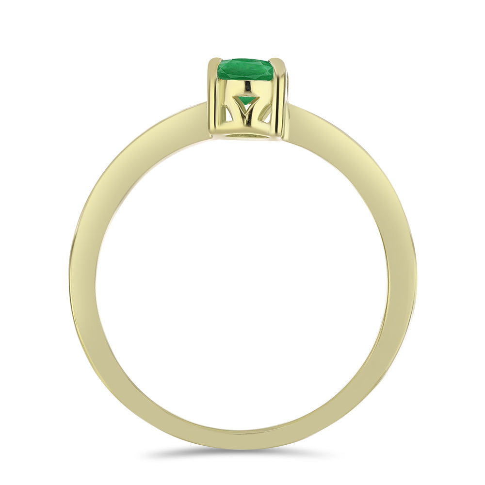 Goldplattierter Silberring mit sambischem Smaragd 2 