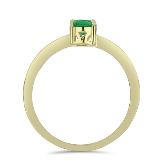 Goldplattierter Silberring mit sambischem Smaragd