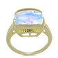 Goldplattierter Silberring mit Regenbogenmondstein