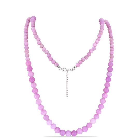 Silberhalskette mit Kunzit aus Pala