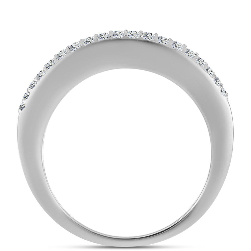 Silberring mit australischem blauem Saphir und weißem Topas