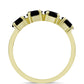 Goldplattierter Silberring mit schwarzem Onyx