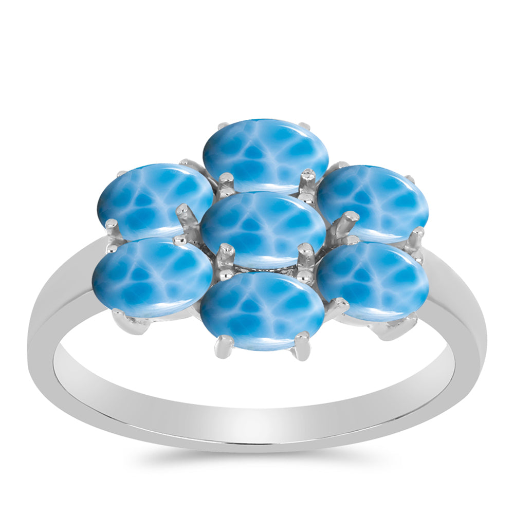 Silberring mit Larimar aus Barahona 3 