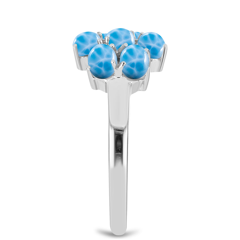 Silberring mit Larimar aus Barahona