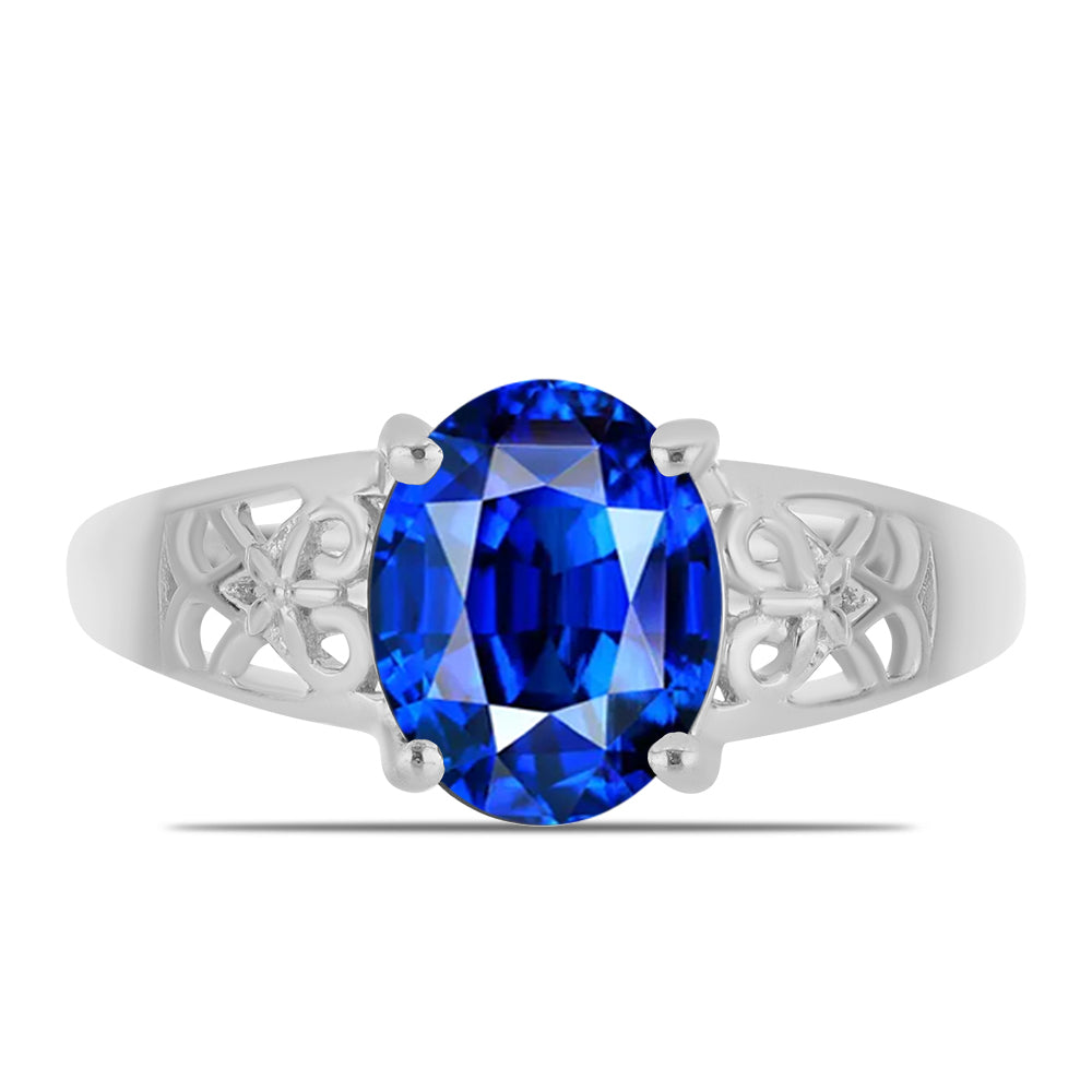 Silberring mit australischem blauem Saphir 1 