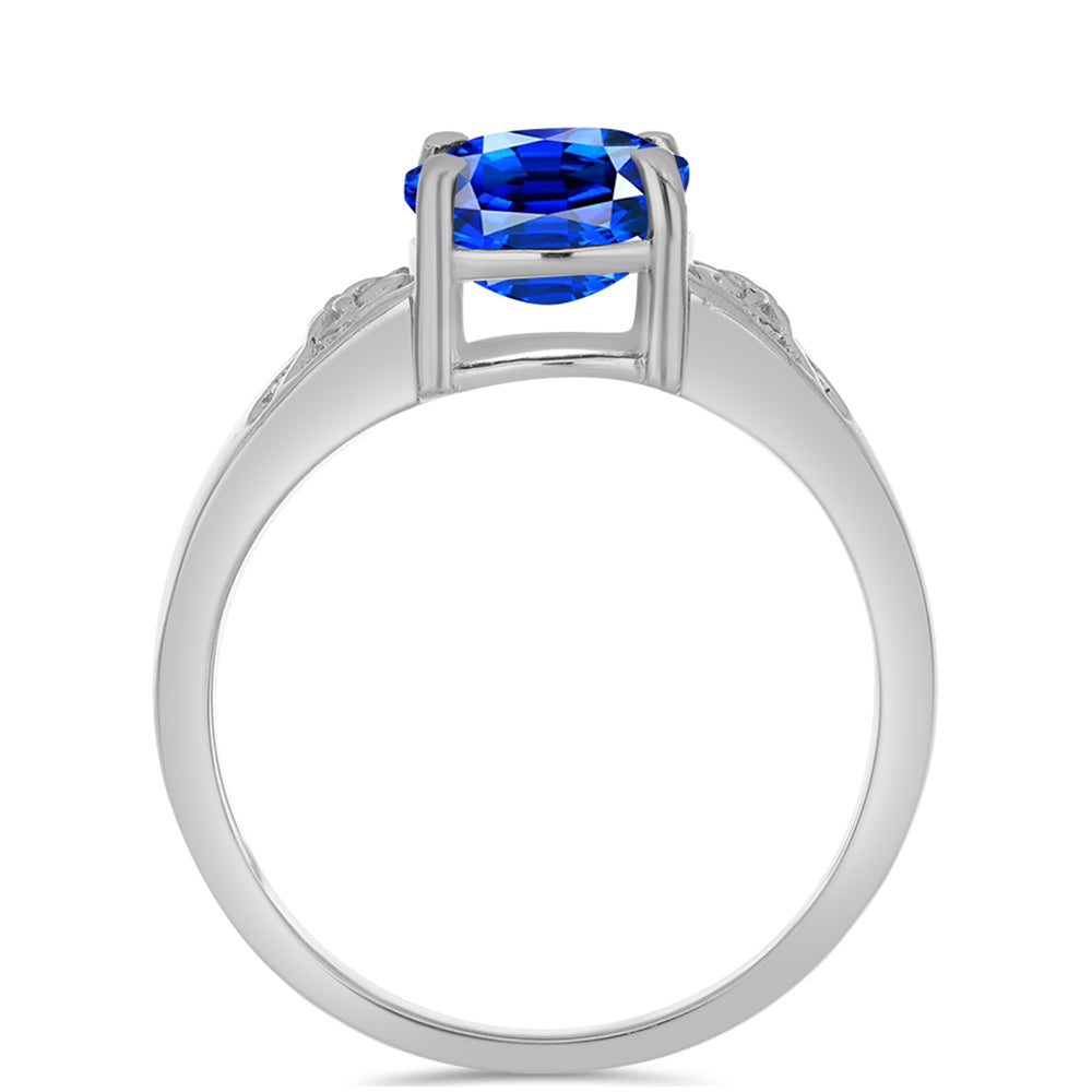 Silberring mit australischem blauem Saphir