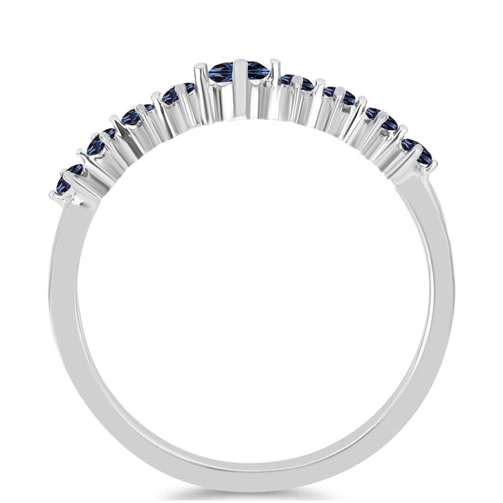 Silberring mit "Imperial lilafarbenem" Moissanit 2 