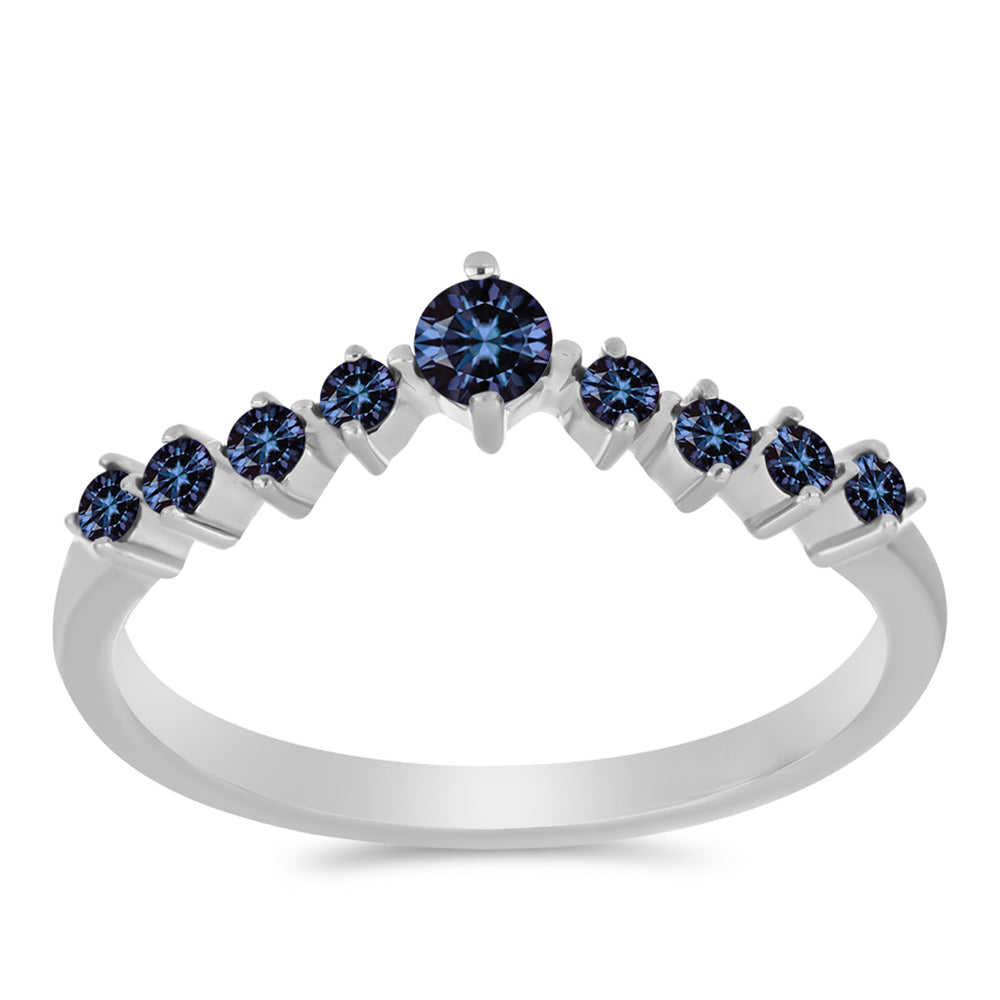 Silberring mit "Imperial lilafarbenem" Moissanit 3 