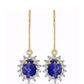 Goldplattierte Silberohrringe mit Lapislazuli und weißem Topas