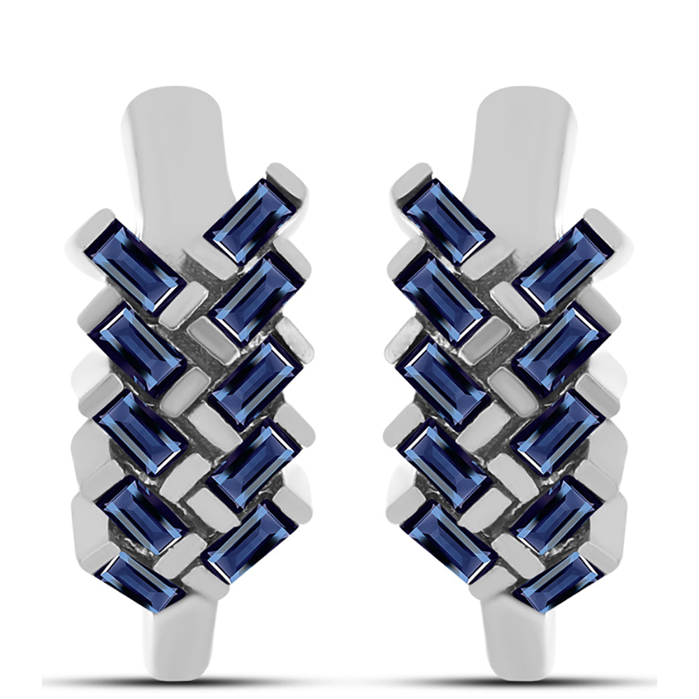 Silberohrringe mit "Imperial lilafarbenem" Moissanit