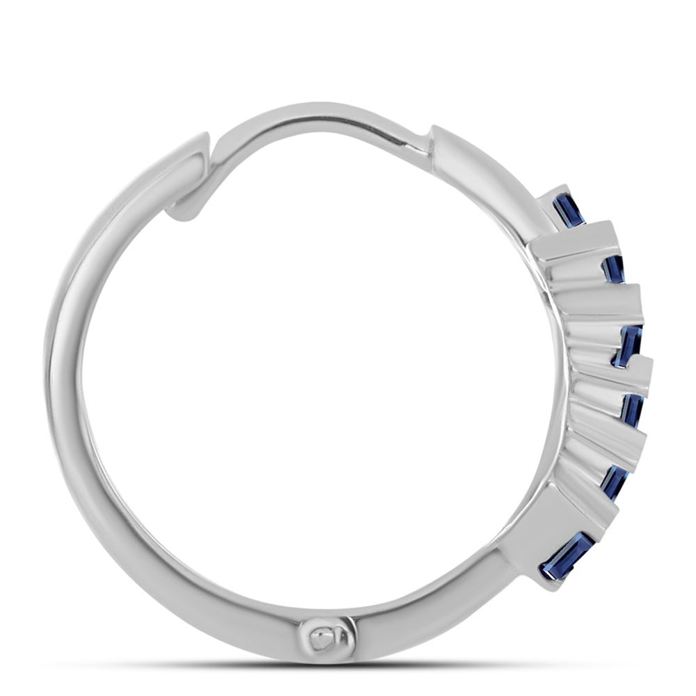 Silberohrringe mit "Imperial lilafarbenem" Moissanit 2 