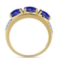 Goldplattierter Silberring mit Lapislazuli und weißem Topas