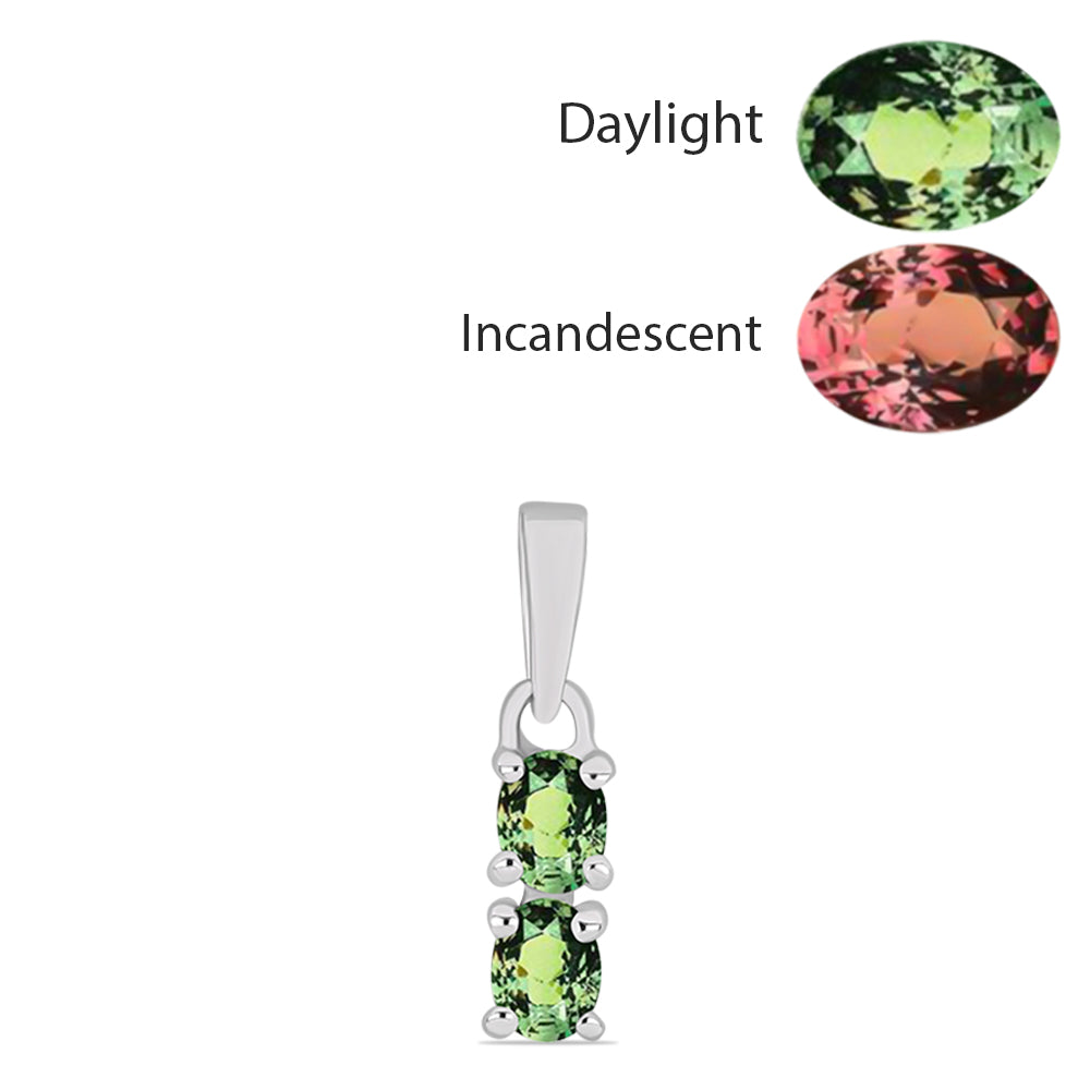 Silberanhänger mit natürlichem Alexandrit 1 