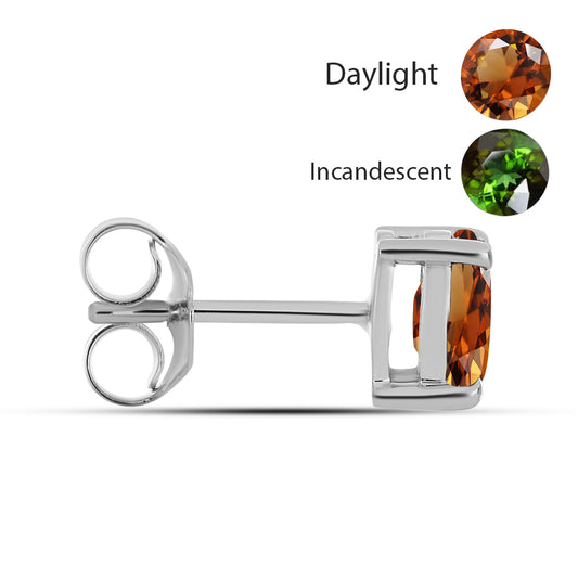 Silberohrringe mit zertifiziertem laborgezüchteten Zultanit aus Anatolien