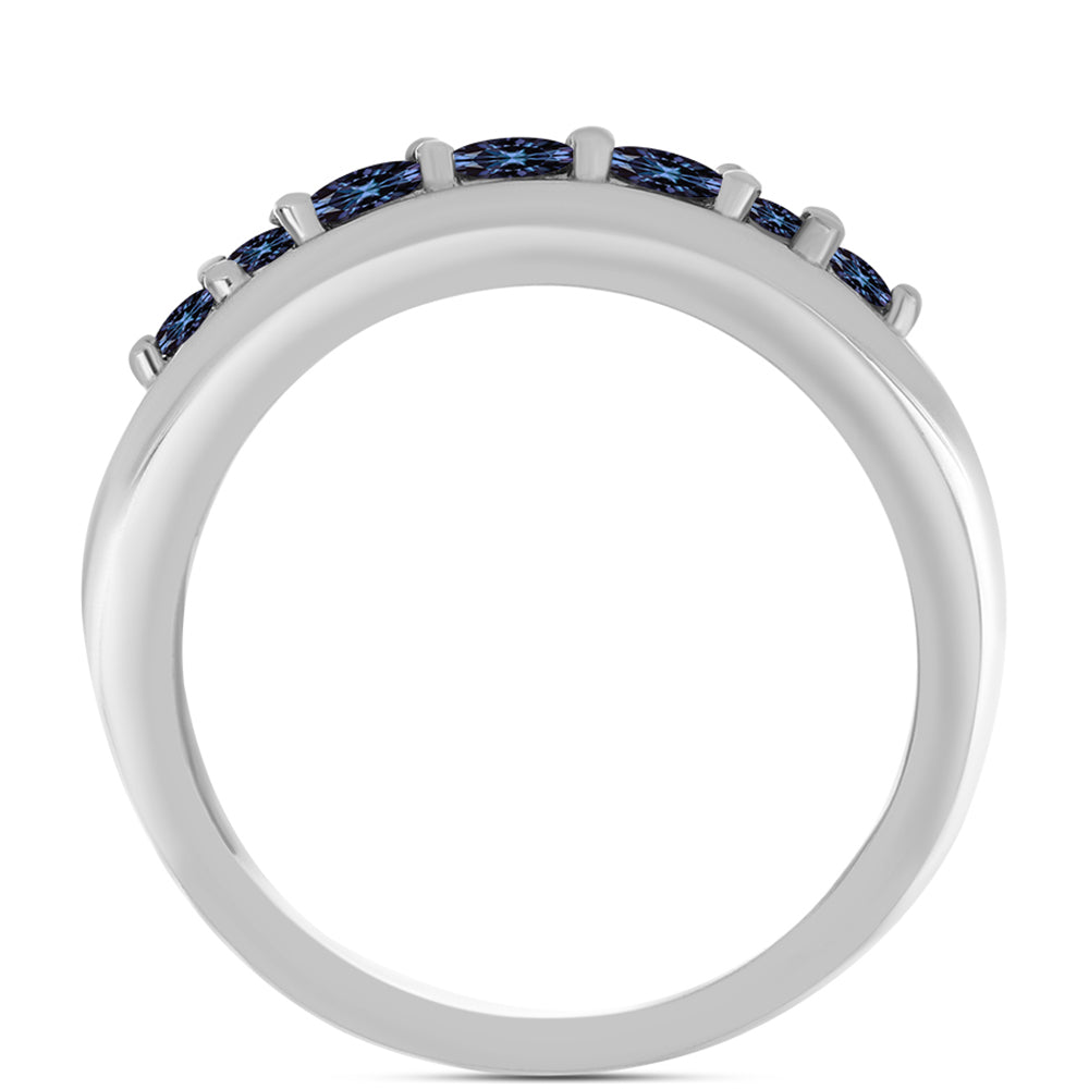 Silberring mit "Imperial lilafarbenem" Moissanit 2 