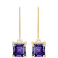 Goldplattierte Silberohrringe mit marokkanischem Amethyst