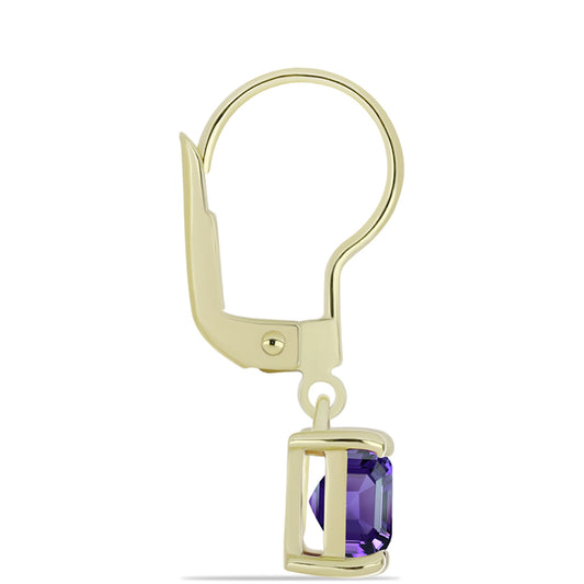 Goldplattierte Silberohrringe mit marokkanischem Amethyst