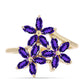 Goldplattierter Silberring mit marokkanischem Amethyst