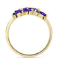 Goldplattierter Silberring mit marokkanischem Amethyst