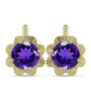 Goldplattierte Silberohrringe mit marokkanischem Amethyst