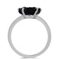 Silberring mit Obsidian