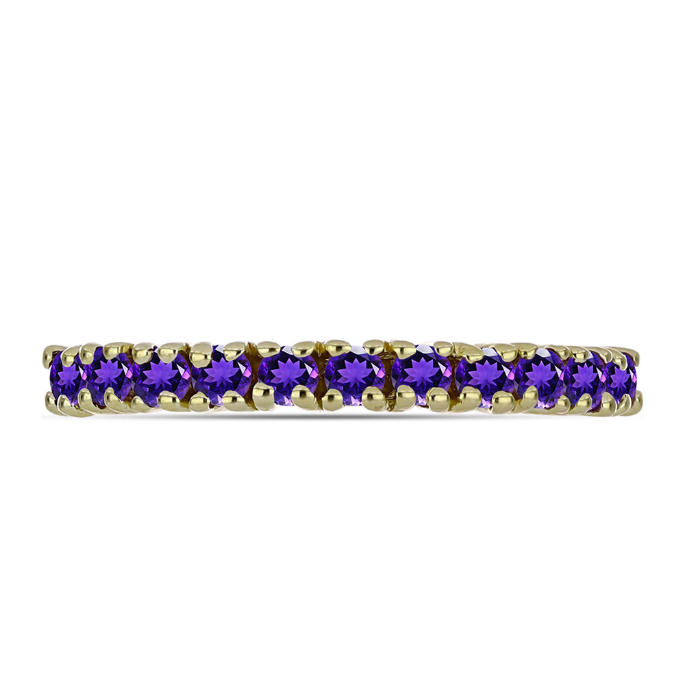 Goldplattierter Silberring mit marokkanischem Amethyst 2 