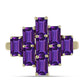 Goldplattierter Silberring mit marokkanischem Amethyst