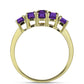 Goldplattierter Silberring mit marokkanischem Amethyst