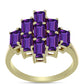 Goldplattierter Silberring mit marokkanischem Amethyst