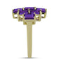 Goldplattierter Silberring mit marokkanischem Amethyst