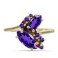 Goldplattierter Silberring mit marokkanischem Amethyst