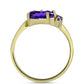 Goldplattierter Silberring mit marokkanischem Amethyst