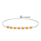 Silberarmband mit Padparadscha Saphir
