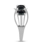 Silberring mit Obsidian