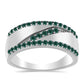 Silberring mit grünlich-meerblauem Moissanit