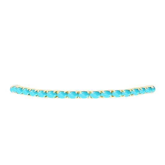 Goldplattiertes Silberarmband mit Dornröschen Türkis