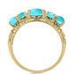 Goldplattierter Silberring mit Dornröschen Türkis