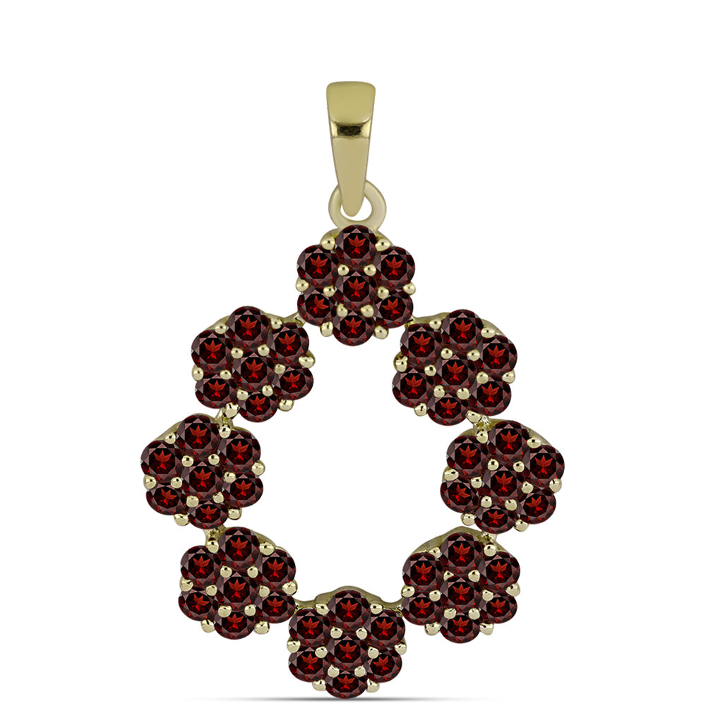 Goldplattierter Silberanhänger mit Barton Granat