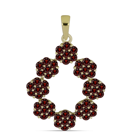 Goldplattierter Silberanhänger mit Barton Granat